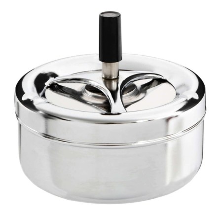 Cendrier avec fonction de push pour évacuer les cendres et les mégots